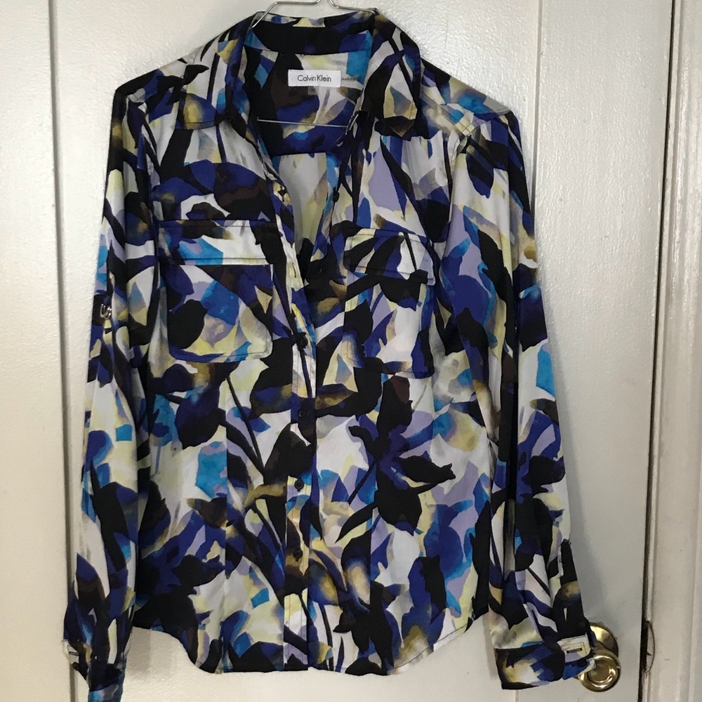 Gorgeous Patterned Calvin Klein Blouse - image 2